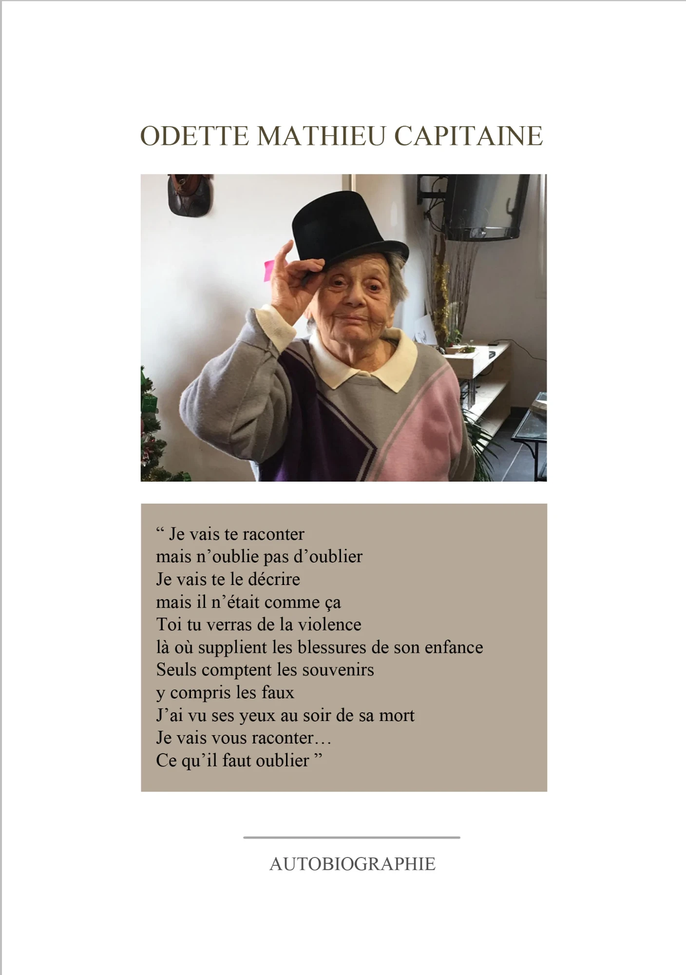 Quatrième de couverture de « L’histoire d’une petite pomme ridée »